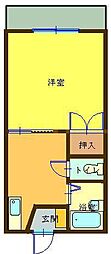 ハイツ高栄 1Kの間取図画像