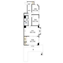 ニューシティハイム千葉南 3DKの間取図画像