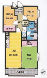 ライオンズマンション土気 3LDKの間取図画像