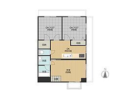 千葉中央ヒミコマンション 3DKの間取図画像