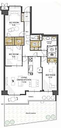 ハイホーム稲毛チェリーヒルズ 3LDKの間取図画像