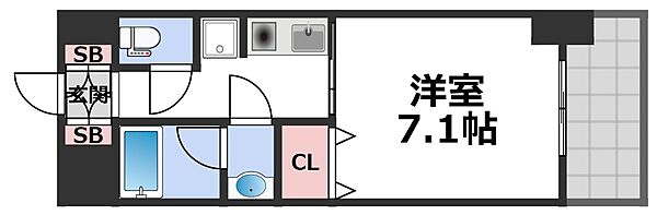 グレンパーク中川 ｜大阪府大阪市生野区中川1丁目(賃貸マンション1K・4階・23.53㎡)の写真 その2