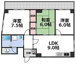 メディカル堂ヶ芝  ｜ 大阪府大阪市天王寺区堂ケ芝1丁目（賃貸マンション3LDK・4階・76.00㎡） その2