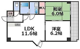 シンケビルTWIN  ｜ 大阪府大阪市天王寺区玉造本町（賃貸マンション2LDK・5階・49.86㎡） その2