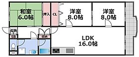 ハイツヒルトンパートIV  ｜ 大阪府大阪市天王寺区清水谷町（賃貸マンション3LDK・6階・73.73㎡） その2