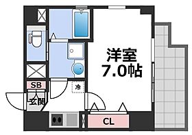 クレイドル四天王寺  ｜ 大阪府大阪市天王寺区勝山2丁目21-21（賃貸マンション1K・9階・25.22㎡） その2