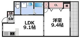 ルミエール堂ヶ芝  ｜ 大阪府大阪市天王寺区堂ケ芝1丁目（賃貸マンション1LDK・8階・43.15㎡） その2