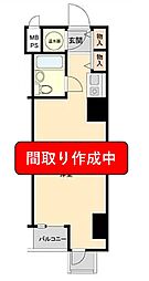 パラシオン浜松町 ワンルームの間取図画像