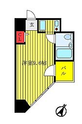 パーク・ノヴァ巣鴨 ワンルームの間取図画像