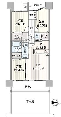 間取り デュオヒルズ仙台広瀬川 1階/-