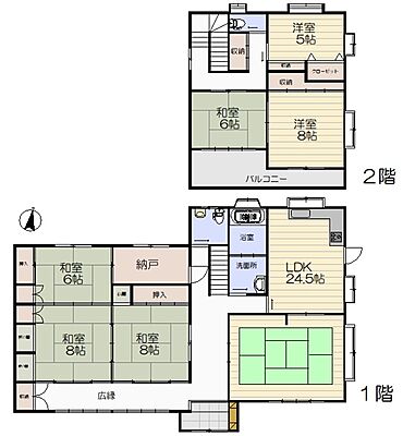 間取り 遠田郡美里町大柳　中古戸建て
