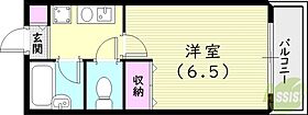 コンフォート甲子園  ｜ 兵庫県西宮市甲子園洲鳥町1-20（賃貸マンション1K・2階・20.05㎡） その2