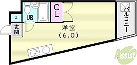 シンコーヴィラ  ｜ 兵庫県西宮市甲東園2丁目11-28（賃貸マンション1R・1階・18.40㎡） その2