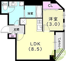 兵庫県西宮市甲子園口3丁目15-4（賃貸マンション1LDK・6階・30.18㎡） その2