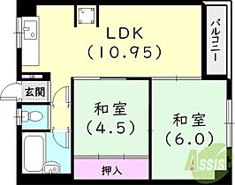 神園ニューハイム  ｜ 兵庫県西宮市神園町（賃貸マンション2LDK・2階・46.50㎡） その2