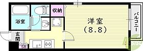 リタフラッツ　A  ｜ 兵庫県西宮市中殿町5-30（賃貸アパート1K・2階・26.67㎡） その2