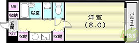 サンレックス西宮  ｜ 兵庫県西宮市本町（賃貸マンション1K・2階・24.90㎡） その2