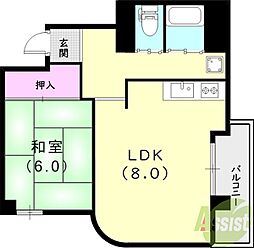 ツインズ大畑 2階/-