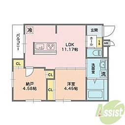 ヴェルデ大森 2LDKの間取図画像