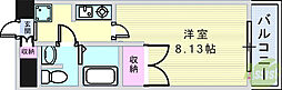 ONEROOFFLATNISHINOMIYA 1Kの間取図画像