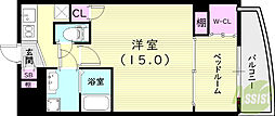 セレニテ甲子園 1DKの間取図画像