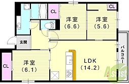 ヴェラ アズール 3階/-
