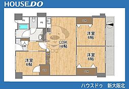 北摂マンション 3LDKの間取図画像
