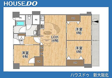 3LDK 間取り