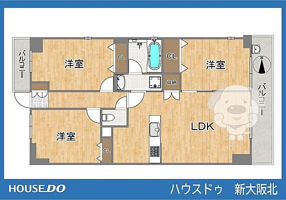 間取り フルマークス西三国レジデンス 3階/-