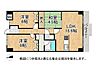 間取り：LDK16帖以上の広々としたリビングです。