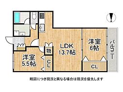 間取図画像 2LDK
