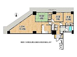 ファーストタワー大津MARY 3LDKの間取図画像