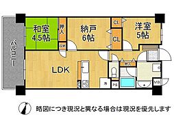 グレース・フリーロア伏水 2SLDKの間取図画像