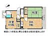 間取り：全居室収納がある2ＤＫの間取りです。