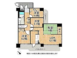 ルネ伏見東 4LDKの間取図画像