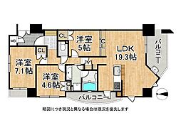 グラン・シティオ西京極 3LDKの間取図画像