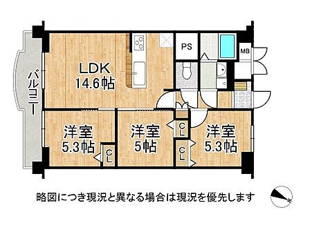 3LDK 間取り
