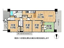 イニシア伏見 4LDKの間取図画像
