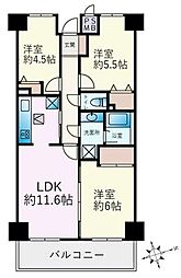 ファミール川越 3LDKの間取図画像