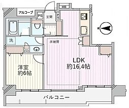 ランドシティ本川越クレア 1LDKの間取図画像