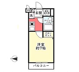 ライオンズマンション東池袋第2 ワンルームの間取図画像