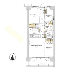 パークシティー高田馬場 3LDKの間取図画像