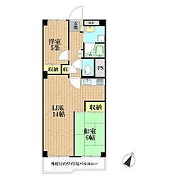 エクセレンス横浜 2LDKの間取図画像