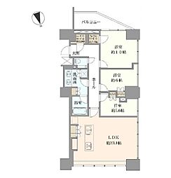 三田ガーデンヒルズ サウスヒル 3LDKの間取図画像