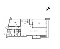 ハイホーム田園調布 2LDKの間取図画像