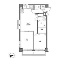 ラコスタ6池上 2LDKの間取図画像