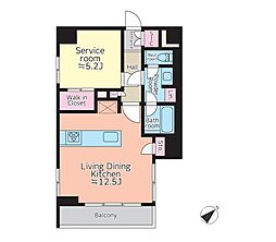 ピアース銀座レジデンス 1LDKの間取図画像
