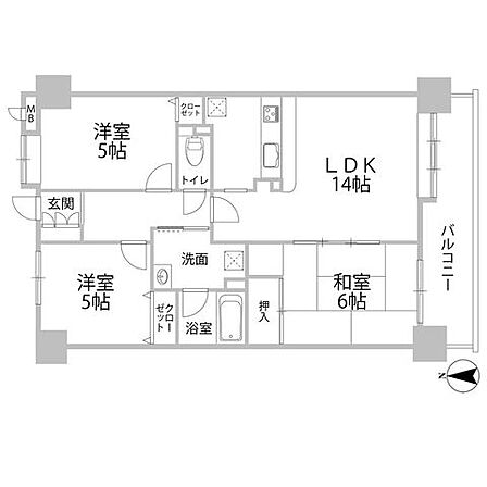 3LDK 間取り