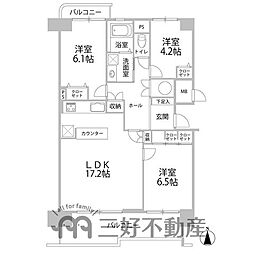 ふよう香椎浜ハイツ5-3 3LDKの間取図画像