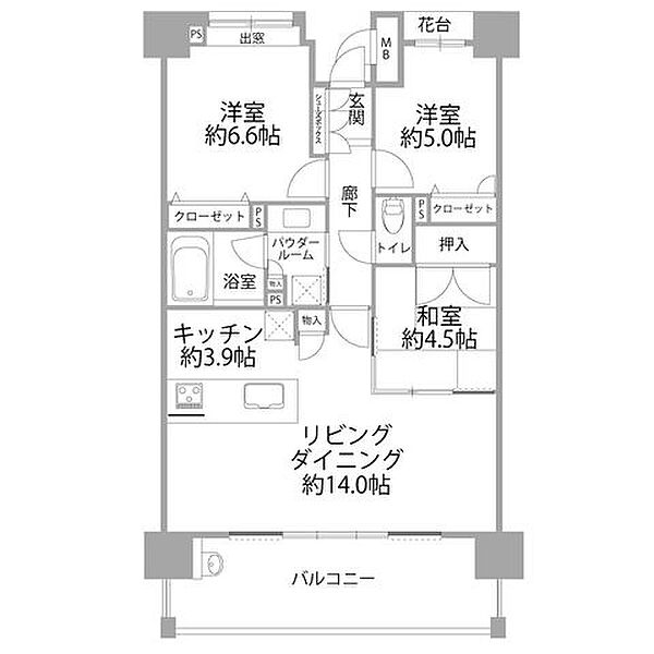 間取りを拡大表示